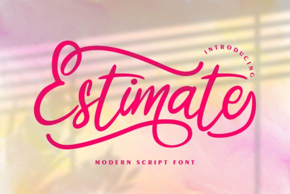 Estimate Font: Elegant Script for Crafters
