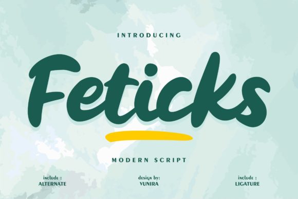Feticks: A Bold Handwritten Font