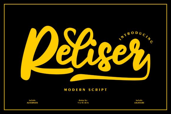 Reliser: A Modern Handwritten Font